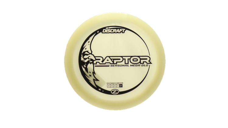 Discraft Mega Glo Z Raptor Fairway Driver Front View