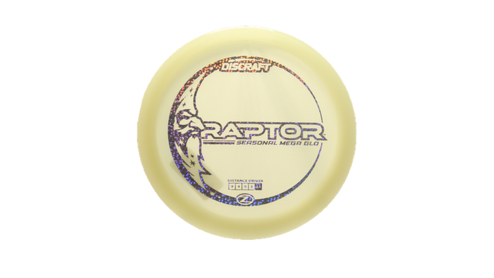 Discraft Mega Glo Z Raptor Fairway Driver Front View