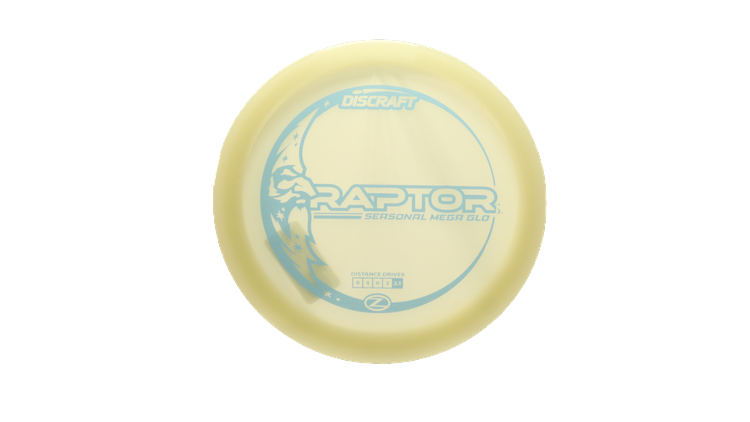 Discraft Mega Glo Z Raptor Fairway Driver Front View