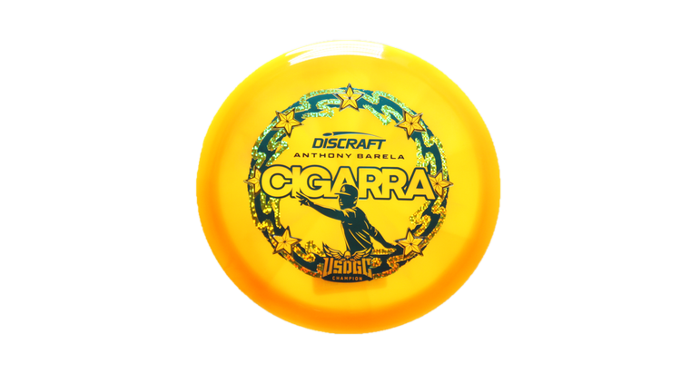 Discraft 2025 USDGC Anthony Barela Z Swirl Cigarra Fairway Driver Front View
