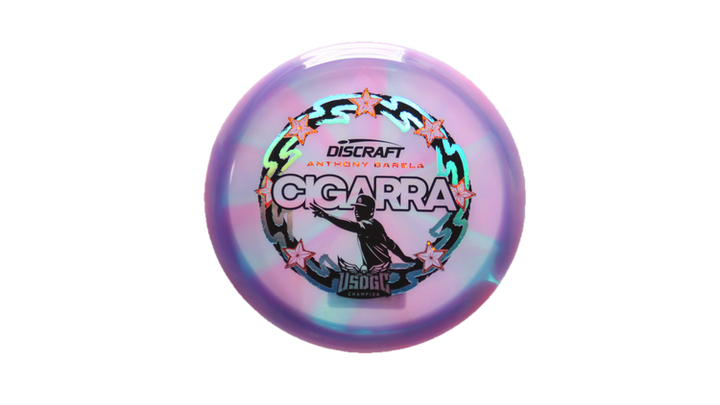Discraft 2025 USDGC Anthony Barela Z Swirl Cigarra Fairway Driver Front View