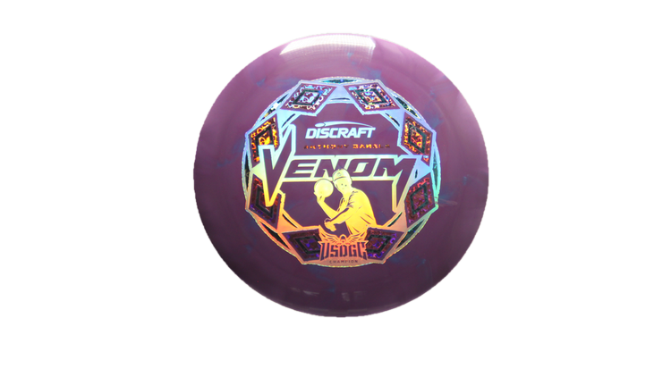 Discraft 2025 USDGC Anthony Barela Swirly ESP Venom Distance Driver Front View