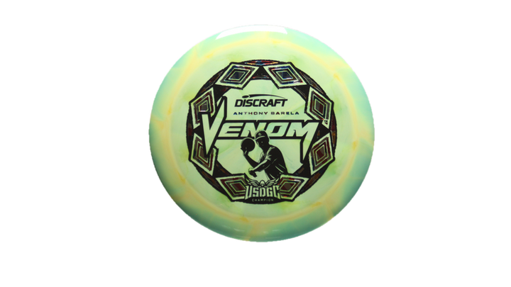 Discraft 2025 USDGC Anthony Barela Swirly ESP Venom Distance Driver Front View