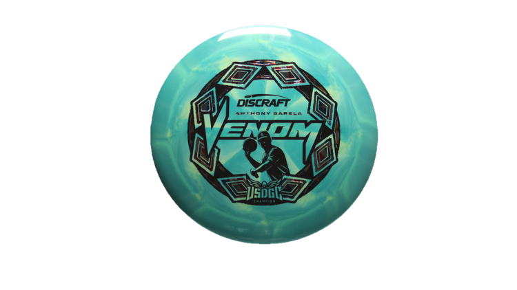 Discraft 2025 USDGC Anthony Barela Swirly ESP Venom Distance Driver Front View
