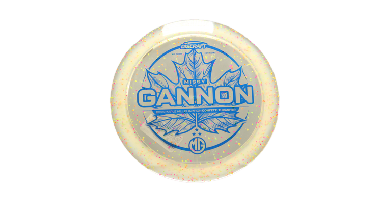 Discraft 2025 Missy Gannon Victory Edition Z Confetti Thrasher Distance Driver Front View