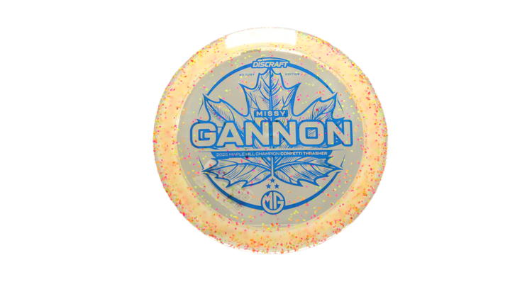 Discraft 2025 Missy Gannon Victory Edition Z Confetti Thrasher Distance Driver Front View