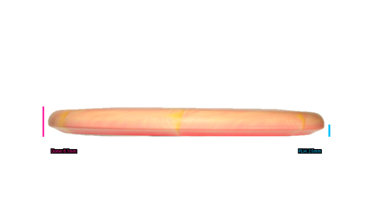 Discraft Ricky Wysocki Prototype CT Swirl Fossil Putter Profile View