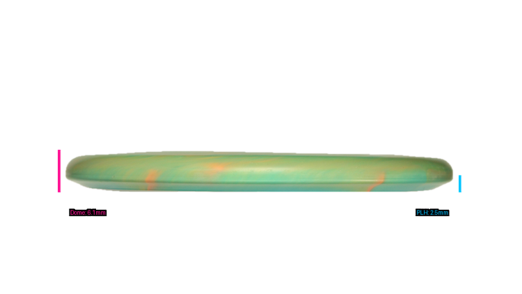 Discraft Ricky Wysocki Prototype CT Swirl Fossil Putter Profile View