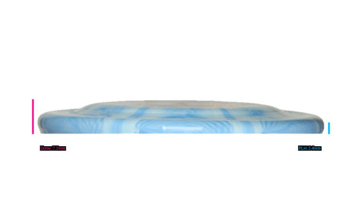 Latitude 64 10 Year Anniversary Gold Burst Bite Putter Profile View