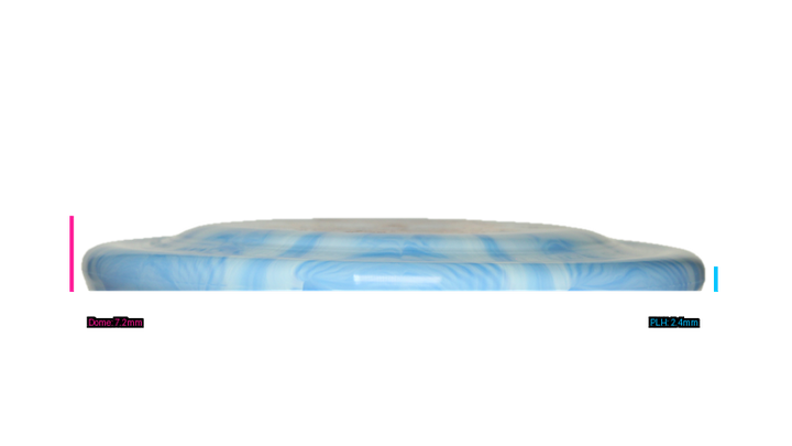 Latitude 64 10 Year Anniversary Gold Burst Bite Putter Profile View