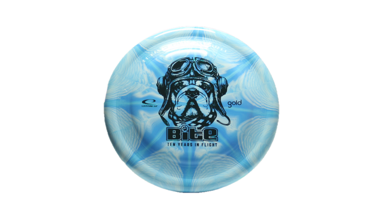 Latitude 64 10 Year Anniversary Gold Burst Bite Putter Front View