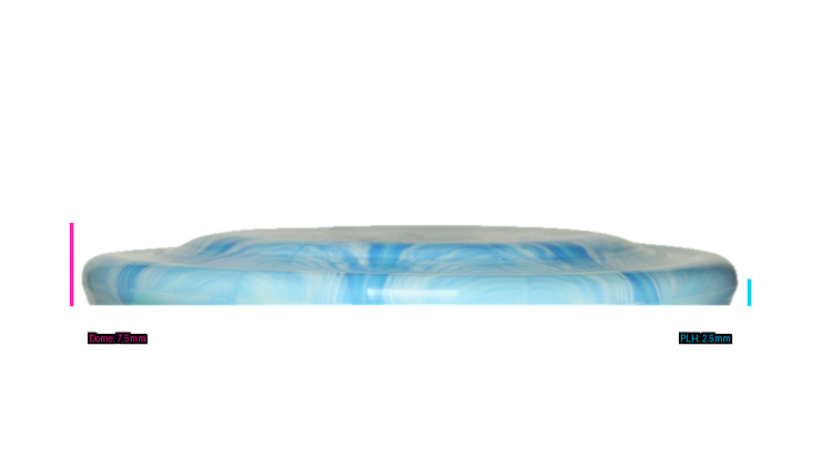 Latitude 64 10 Year Anniversary Gold Burst Bite Putter Profile View