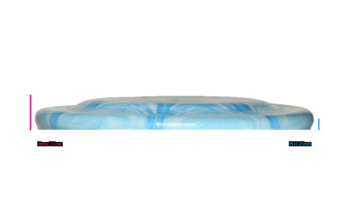 Latitude 64 10 Year Anniversary Gold Burst Bite Putter Profile View