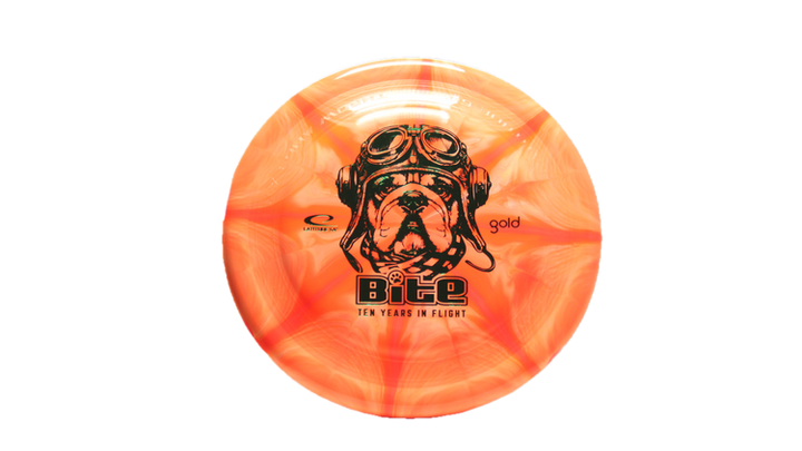 Latitude 64 10 Year Anniversary Gold Burst Bite Putter Front View