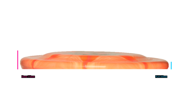 Latitude 64 10 Year Anniversary Gold Burst Bite Putter Profile View