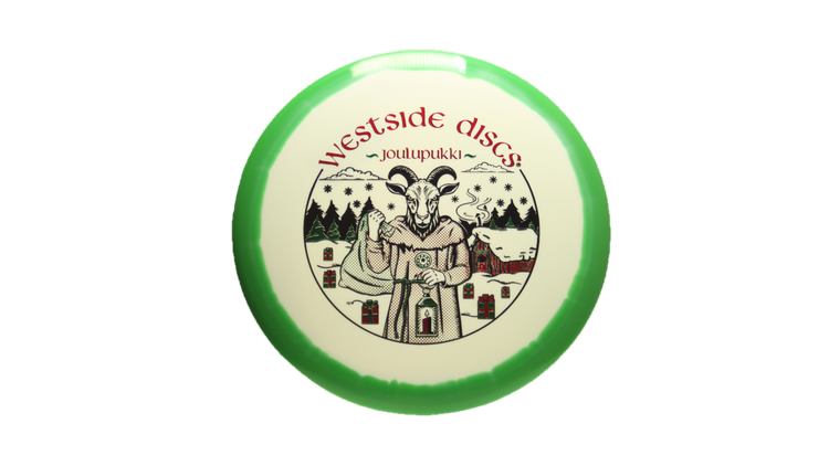 Westside Discs Joulupukki, The Christmas Goat Tournament Orbit Pine Midrange Front View