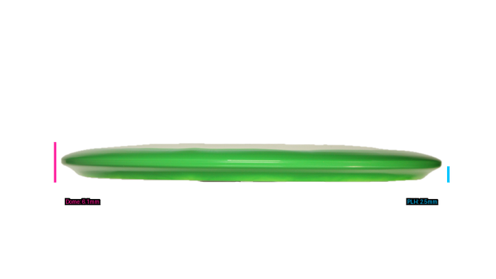 Westside Discs Joulupukki, The Christmas Goat Tournament Orbit Pine Midrange Profile View