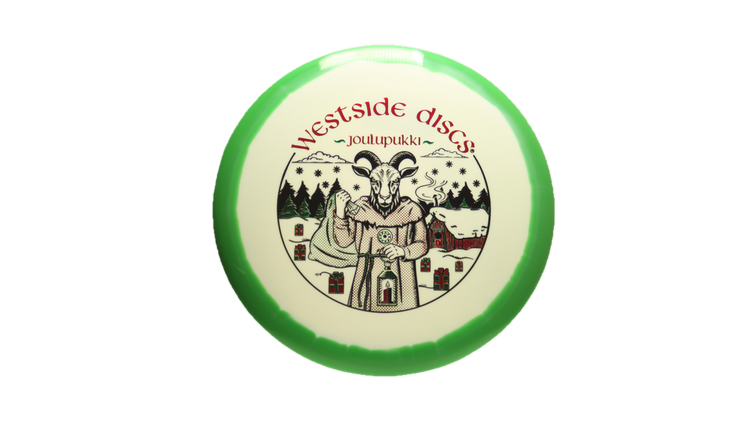 Westside Discs Joulupukki, The Christmas Goat Tournament Orbit Pine Midrange Front View
