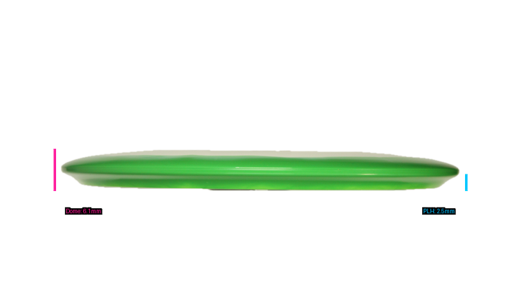 Westside Discs Joulupukki, The Christmas Goat Tournament Orbit Pine Midrange Profile View