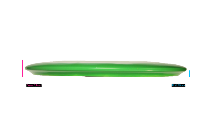 Westside Discs Joulupukki, The Christmas Goat Tournament Orbit Pine Midrange Profile View