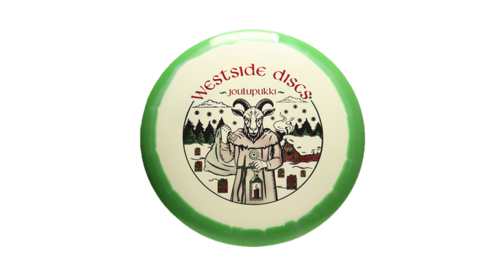Westside Discs Joulupukki, The Christmas Goat Tournament Orbit Pine Midrange Front View