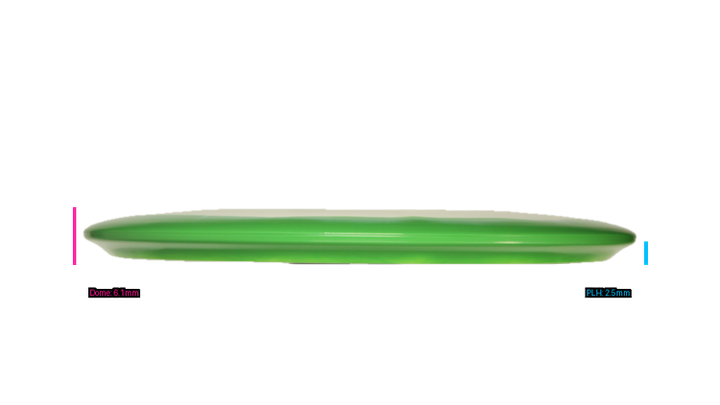 Westside Discs Joulupukki, The Christmas Goat Tournament Orbit Pine Midrange Profile View