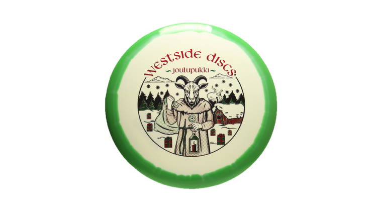 Westside Discs Joulupukki, The Christmas Goat Tournament Orbit Pine Midrange Front View