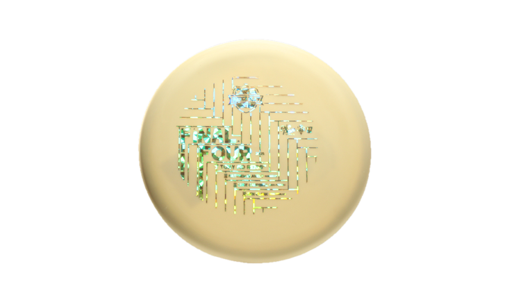 Pie Pan Discs 2025 Match Play Final Four Eggs-Out Butter Line Glow Bagger Putter Front View