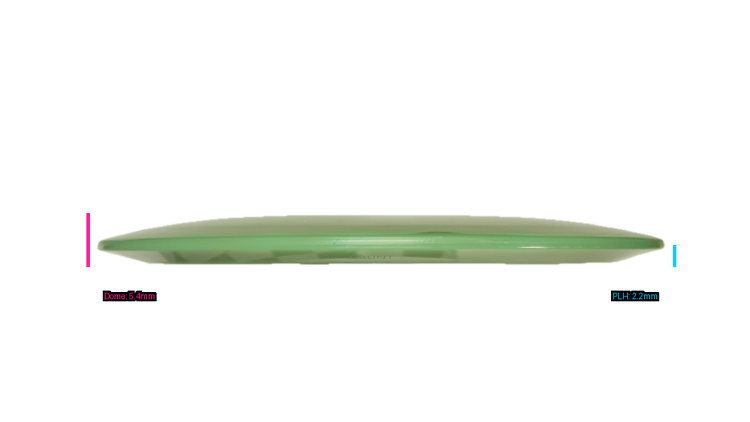 Pie Pan Discs Cherry Grunt (retooled) Fairway Driver Profile View