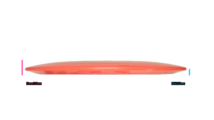 Pie Pan Discs Cherry Grunt (retooled) Fairway Driver Profile View