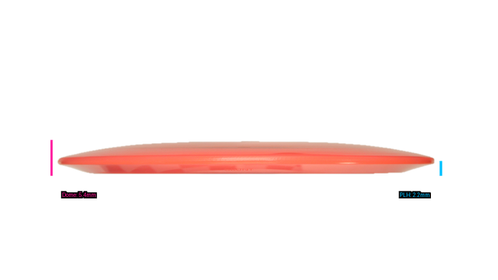 Pie Pan Discs Cherry Grunt (retooled) Fairway Driver Profile View