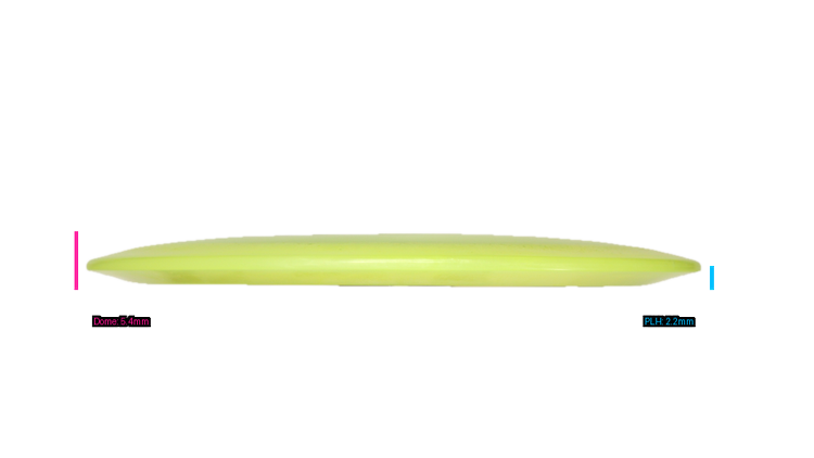 Pie Pan Discs Cherry Grunt (retooled) Fairway Driver Profile View