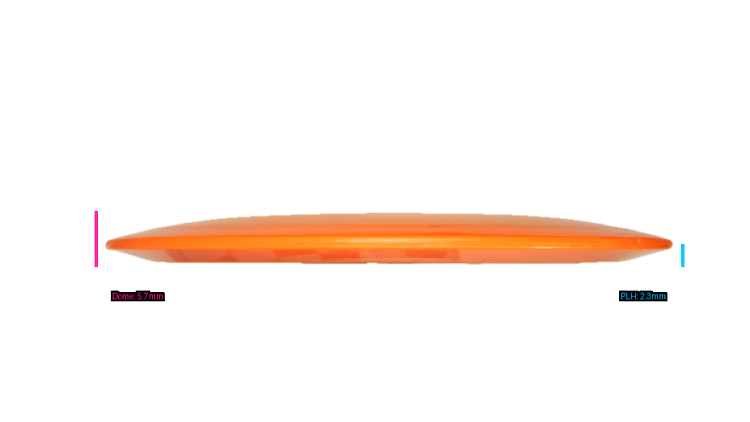 Pie Pan Discs Cherry Grunt (retooled) Fairway Driver Profile View