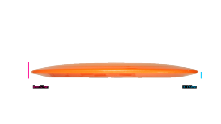 Pie Pan Discs Cherry Grunt (retooled) Fairway Driver Profile View