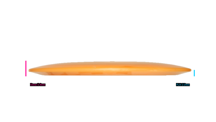 Pie Pan Discs Cherry Grunt (retooled) Fairway Driver Profile View