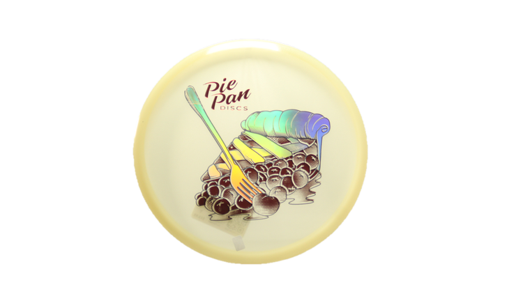 Pie Pan Discs Triple Pie Stamp Cherry Glow Bagger Putter Front View