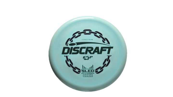 Discraft First Run ESP Swirl Sled Putter Front View