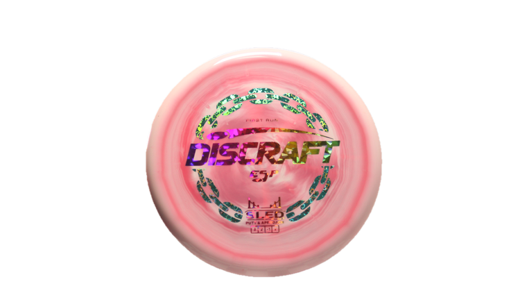 Discraft First Run ESP Swirl Sled Putter Front View