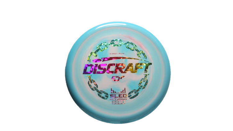 Discraft First Run ESP Swirl Sled Putter Front View