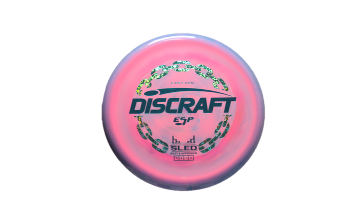 Discraft First Run ESP Swirl Sled Putter Front View