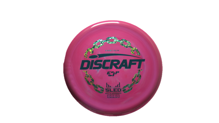 Discraft First Run ESP Swirl Sled Putter Front View