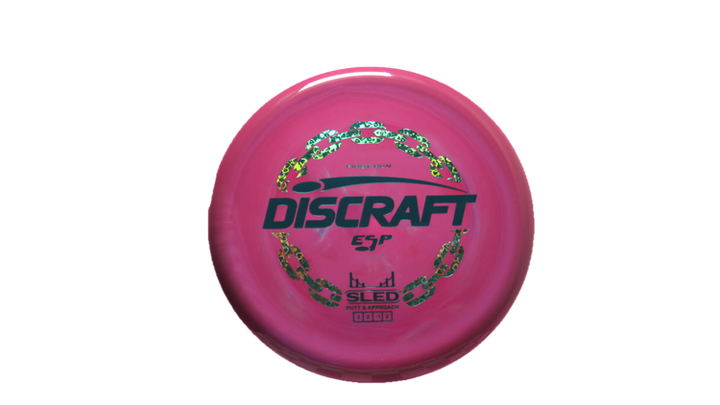 Discraft First Run ESP Swirl Sled Putter Front View