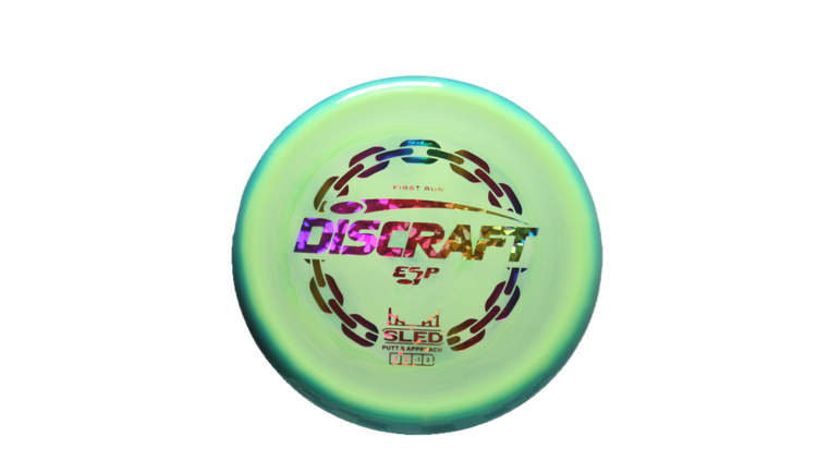 Discraft First Run ESP Swirl Sled Putter Front View