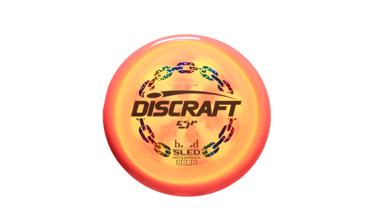 Discraft First Run ESP Swirl Sled Putter Front View