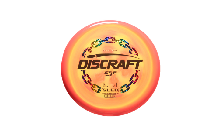 Discraft First Run ESP Swirl Sled Putter Front View