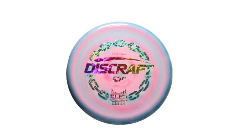 Discraft First Run ESP Swirl Sled Putter Front View