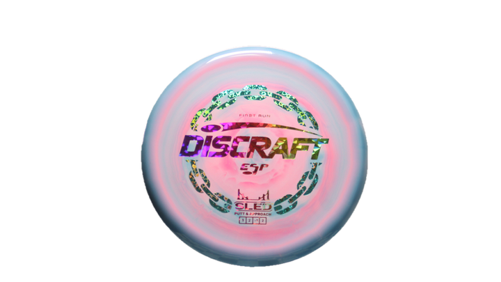 Discraft First Run ESP Swirl Sled Putter Front View