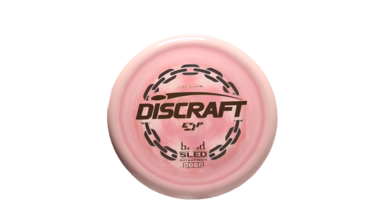 Discraft First Run ESP Swirl Sled Putter Front View