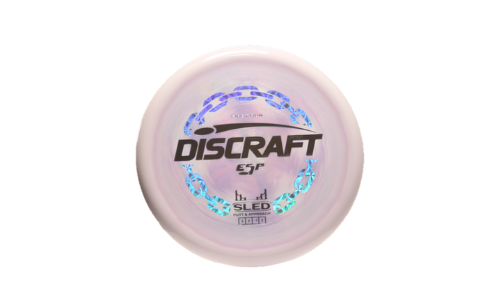 Discraft First Run ESP Swirl Sled Putter Front View