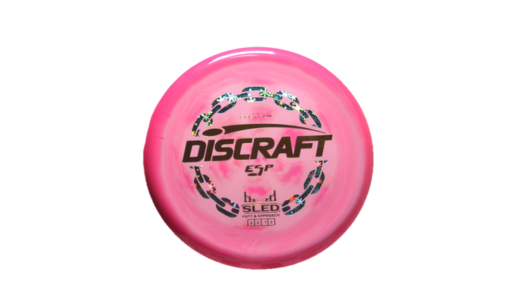 Discraft First Run ESP Swirl Sled Putter Front View